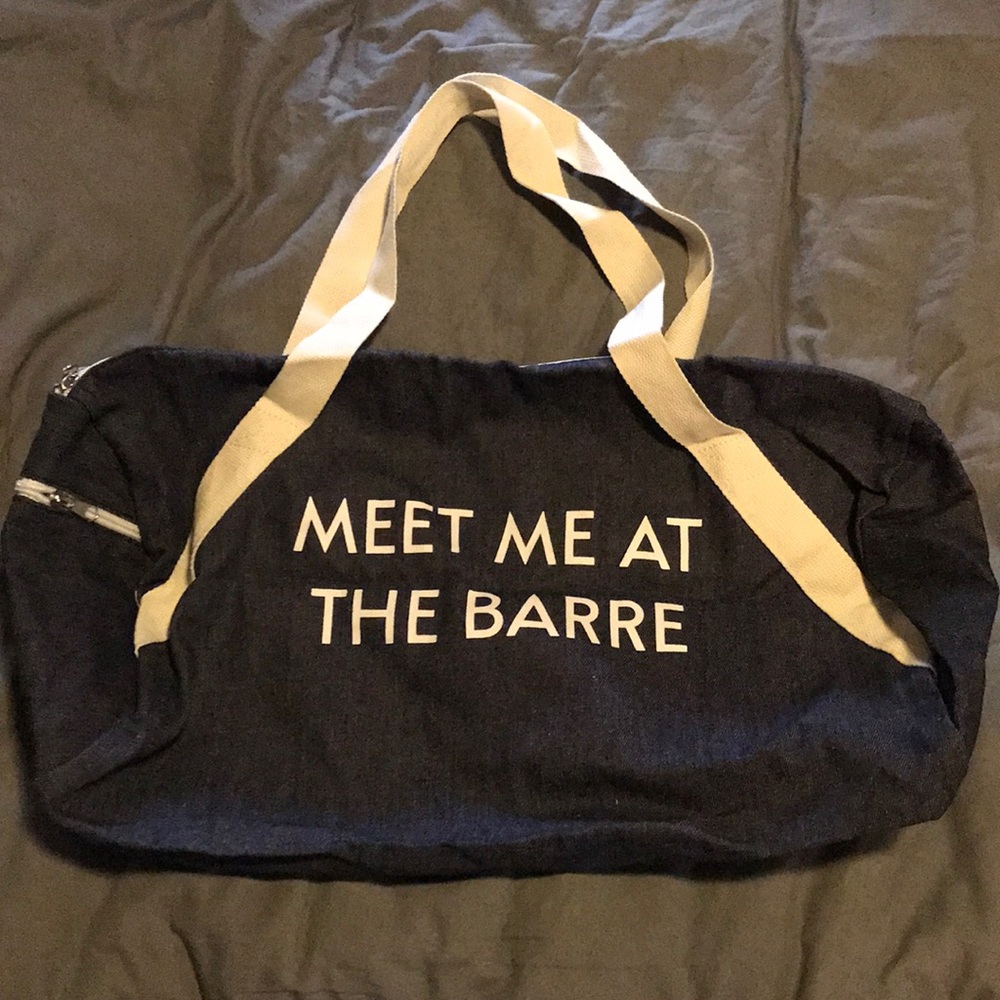 Denim workout bag